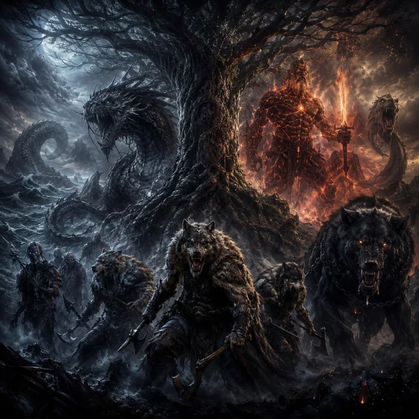 Deep North Ambient – Six Beasts of Ragnarök Album Cover